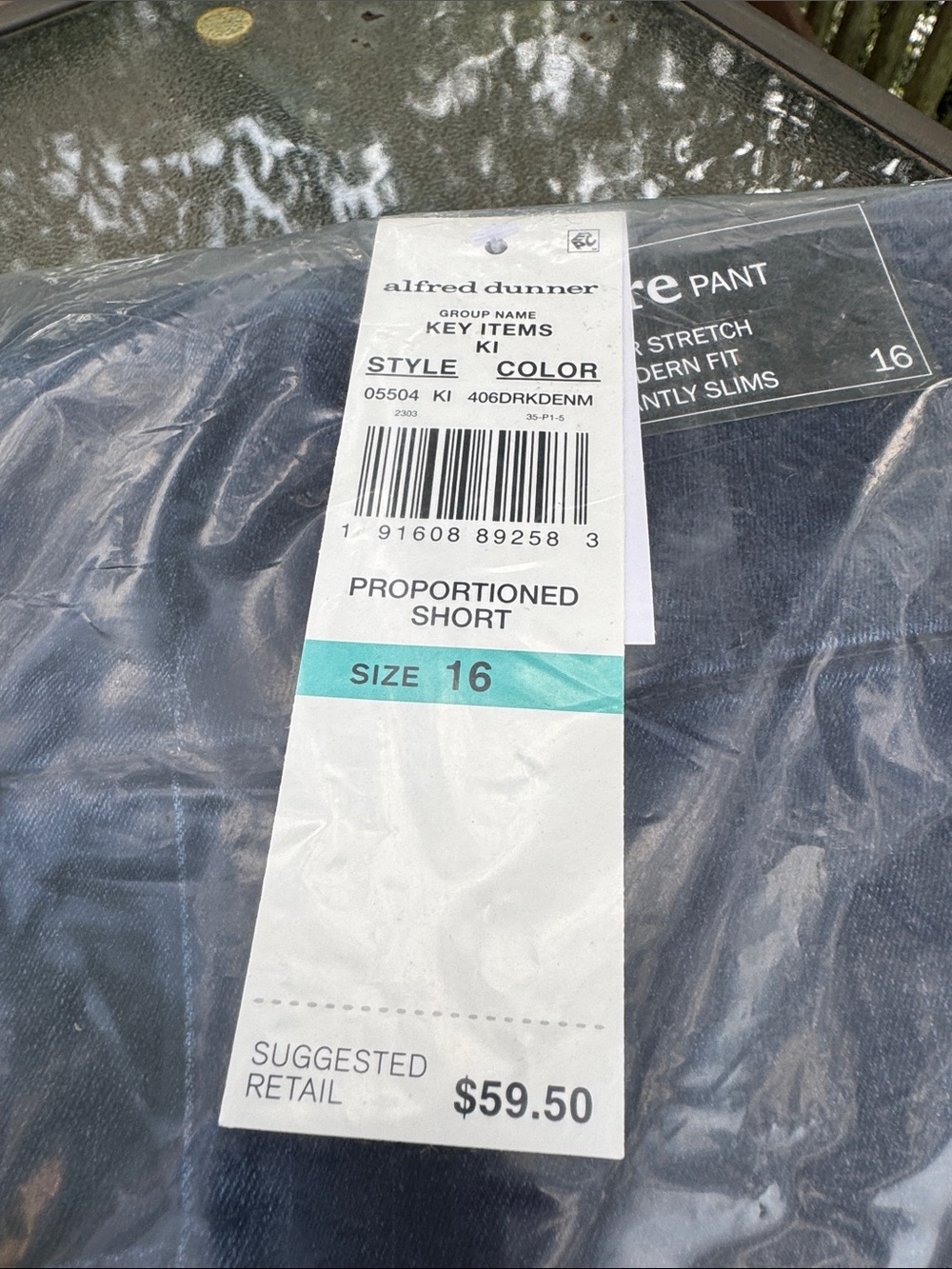 Alfred Dunner Navy Blue Modern Fit Super Stretch Pants